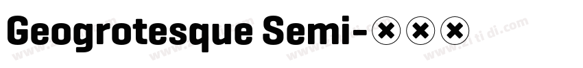 Geogrotesque Semi字体转换
